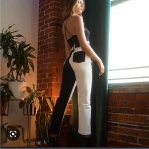 Revice Colorblock Yin Yang Two Tone Denim Jeans